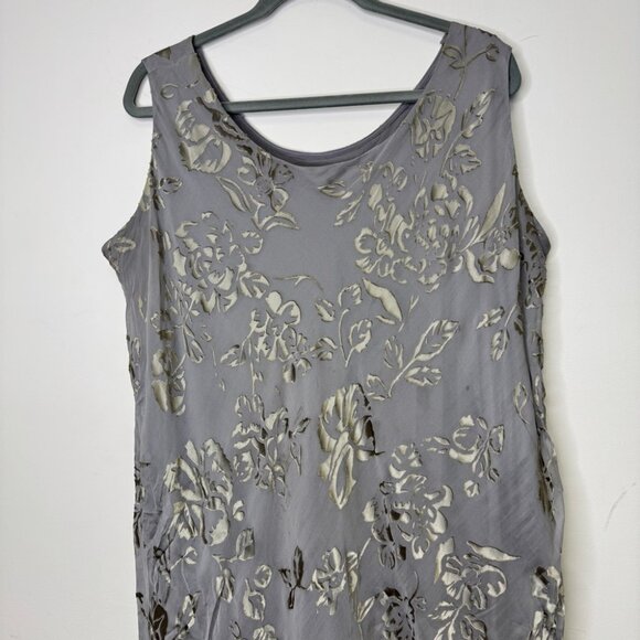 Vintage Capri by Mon Cheri Silk Velvet Burnout Y2K Evening Dress Size 22W - Picture 2 of 15